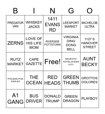 ALL ABOUT POP POP Bingo Card