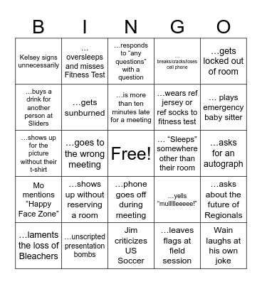 RDA BINGO Card