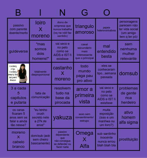 kit BL fubango Bingo Card
