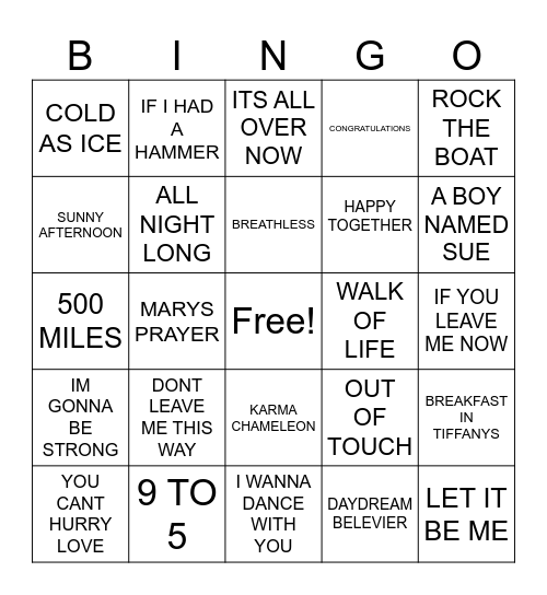 HAVE A GREAT NEW YEAR Bingo Card