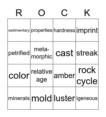 Science Chapter 5 - Review Bingo Card