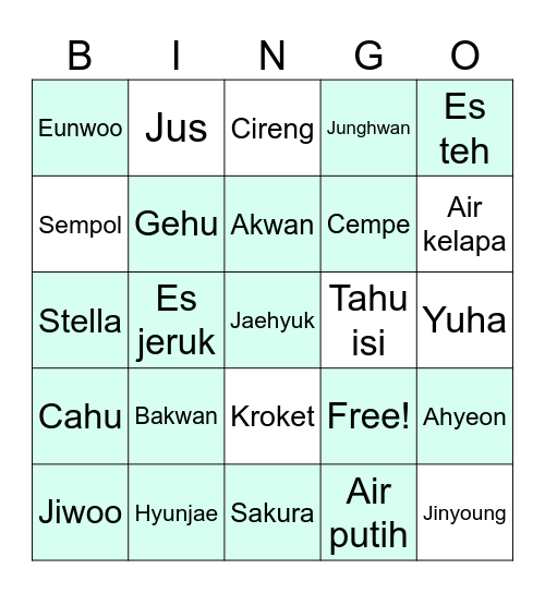MILIK SAKURA98TUL Bingo Card