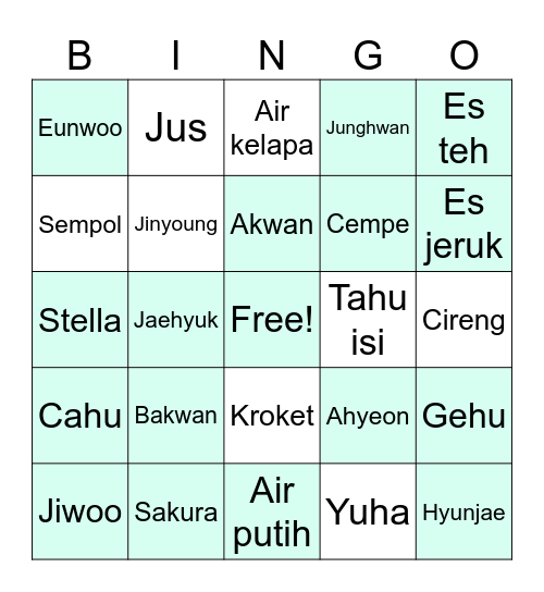 MILIK SAKURA98TUL Bingo Card