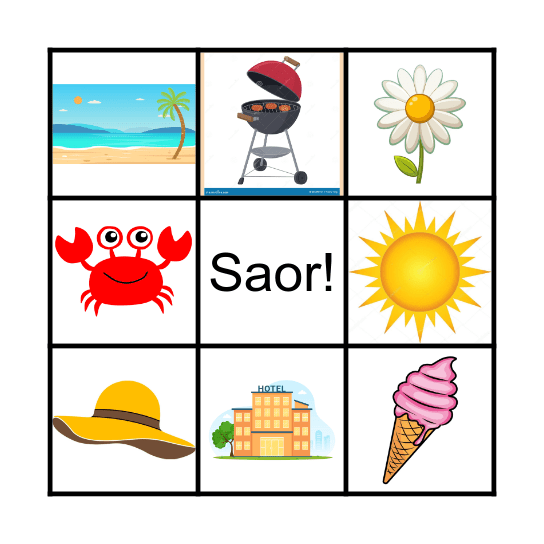 An Samhradh Bingo Card