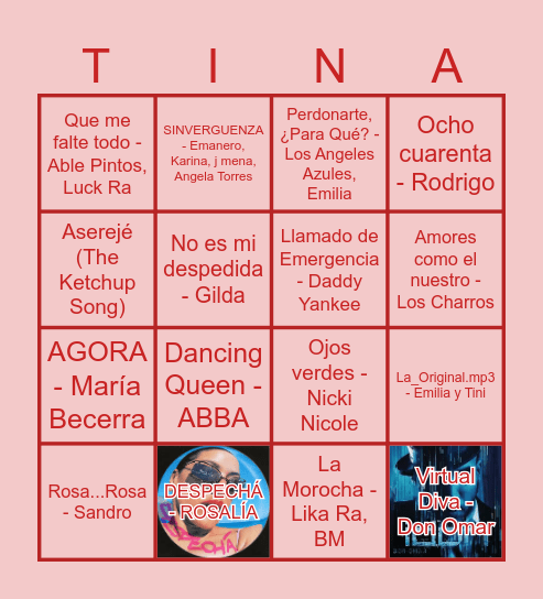 BINGO MUSICAL Bingo Card