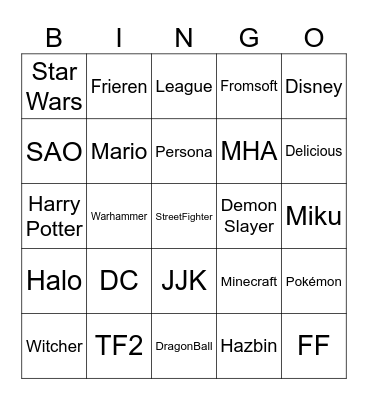 Närcon 2025! Bingo Card