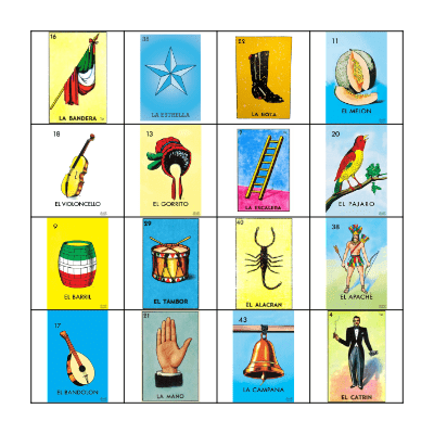 CAP- Loteria Bingo Card