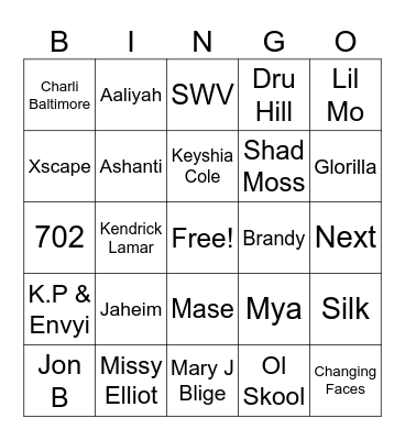 Rhythm & Bingo Card