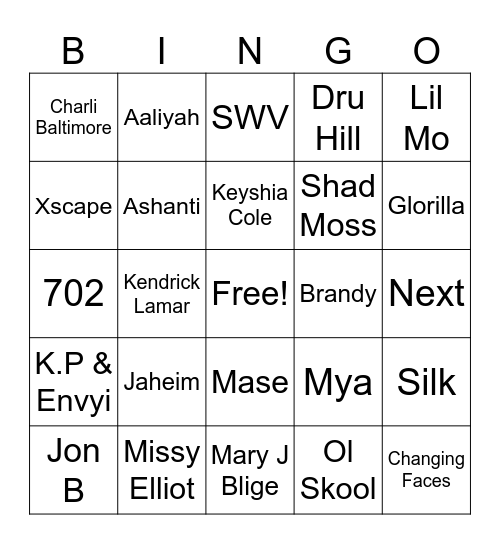 Rhythm & Bingo Card