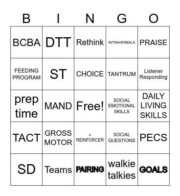 ABA BINGO!!! Bingo Card