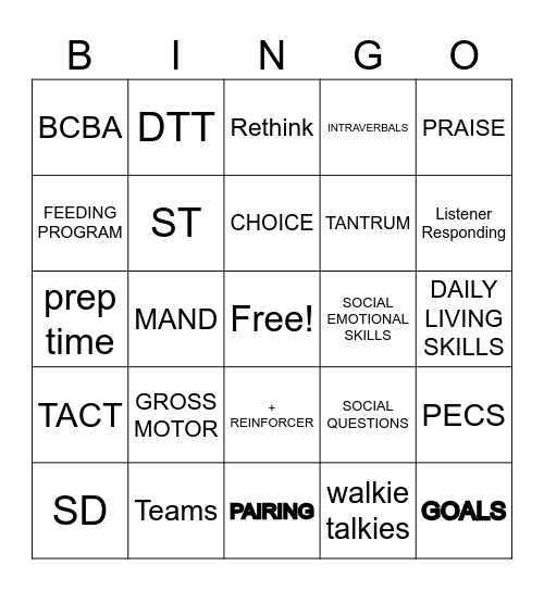 ABA BINGO!!! Bingo Card