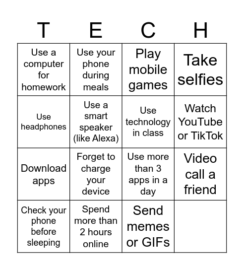 How often do you? Bingo Card