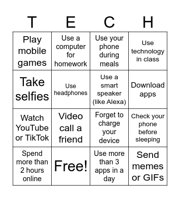 How often do you…? Bingo Card