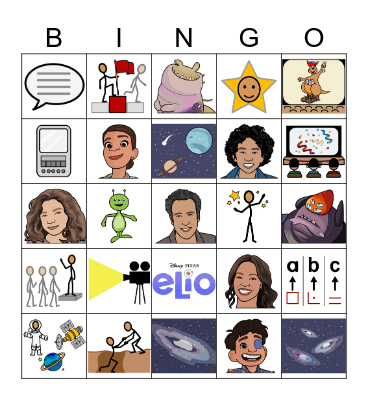 Elio Movie Bingo Card