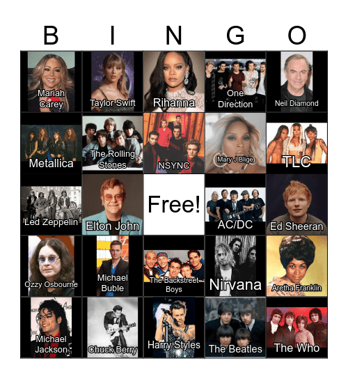 Music Bingo Card