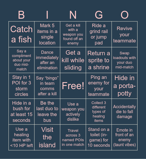 MelSpace Bingo - Round One Bingo Card