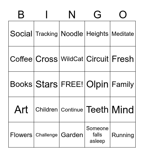 QR Code Bingo Card