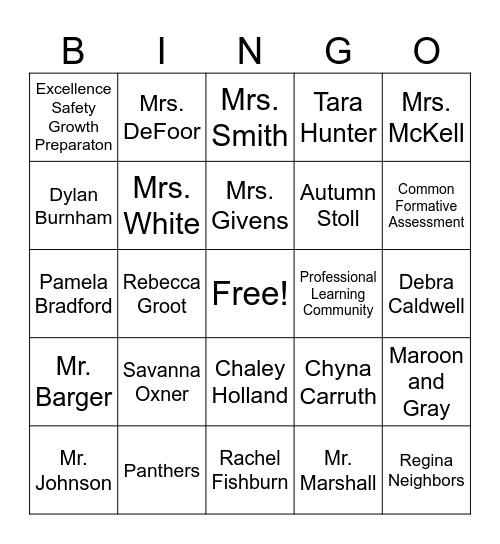 BENTON BINGO 2025 Bingo Card