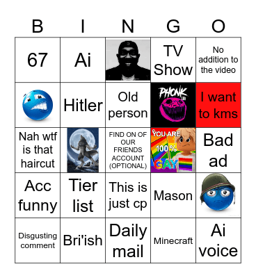 TT Bingo Card