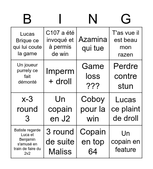 Bingo CDE Bingo Card