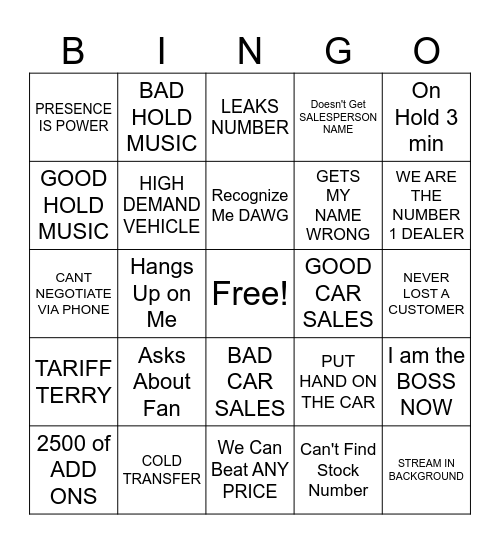 100k Bingo Special Bingo Card