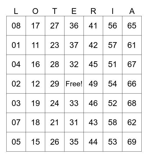 High Sky Bingo Card high-sky-bingo-card