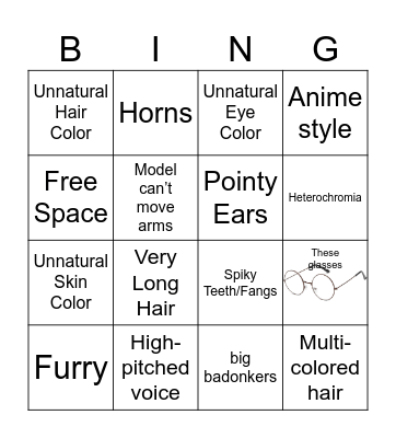 VTuber/PNGTuber Bingo Card