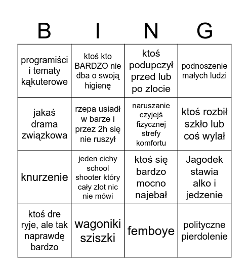 Bingo KTW Bingo Card