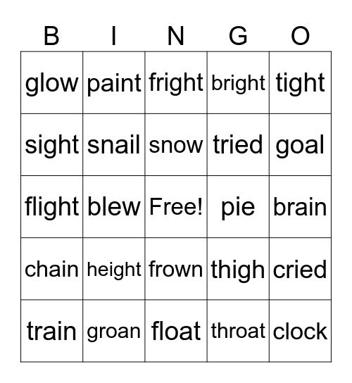 Oscar's Bingo Card