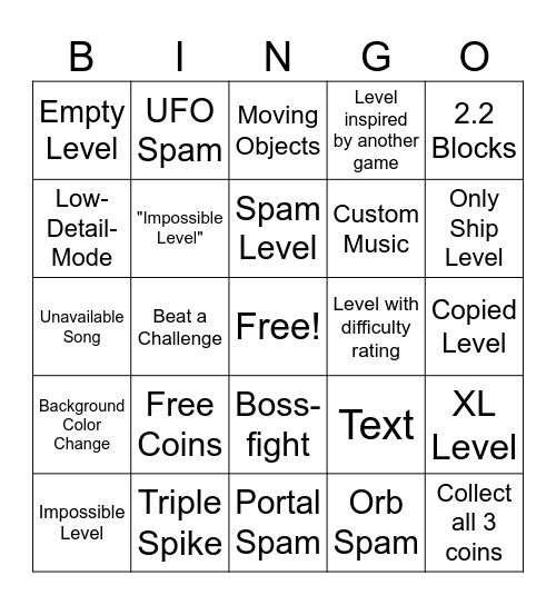 Recent Tab Bingo Card