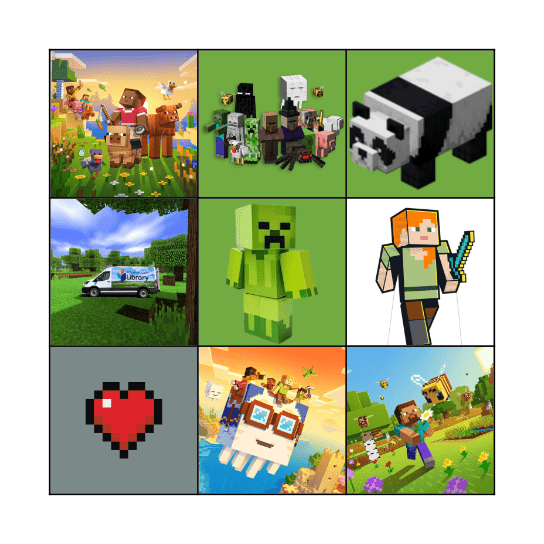 Minecraft Bingo Card