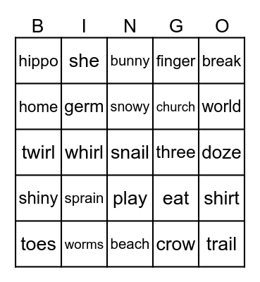 EC Units 1 - 6 Bingo Card