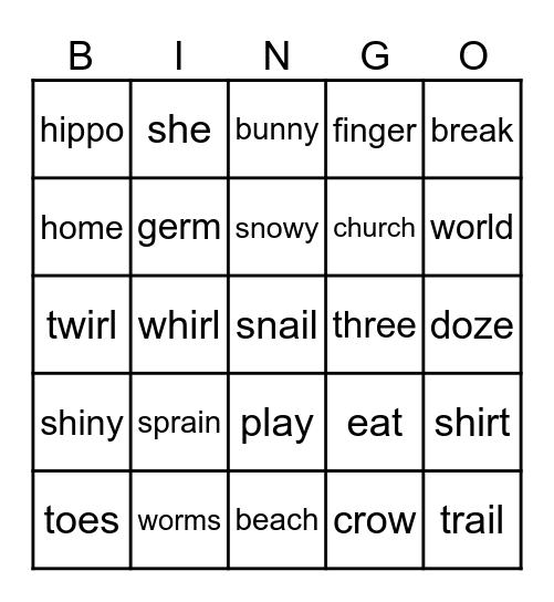 EC Units 1 - 6 Bingo Card