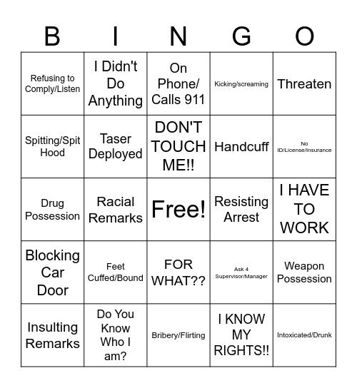 KAREN BINGO Card