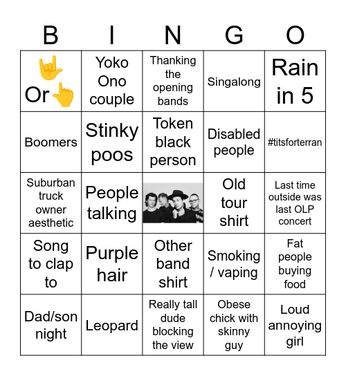OLP Bingo Card