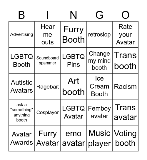 Booth Game Bingo 2 Bingo Card