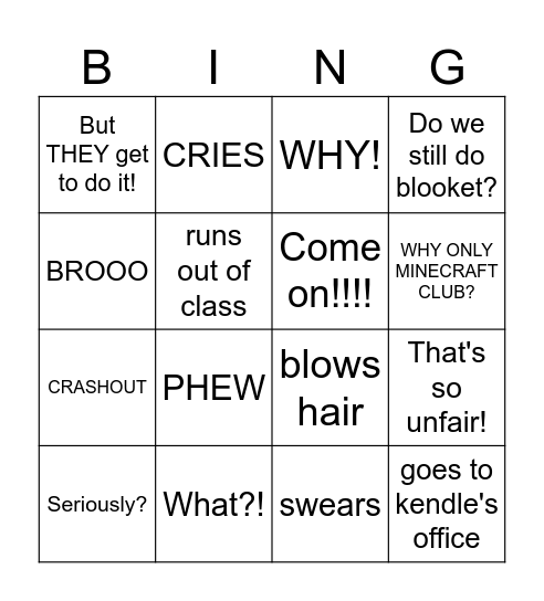 hudson free time ban bingo Card