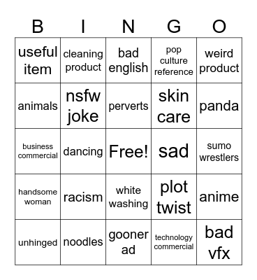 japanese commercial bingo Card