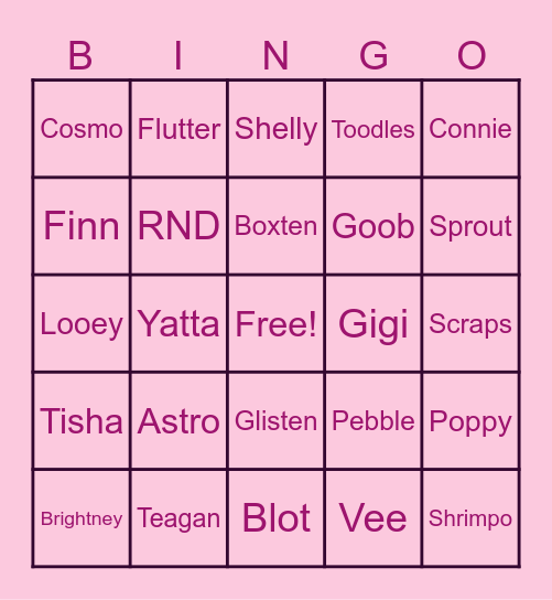 BINGO TIME Bingo Card