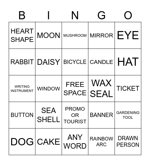 Sticker Swap Bingo #1 Bingo Card