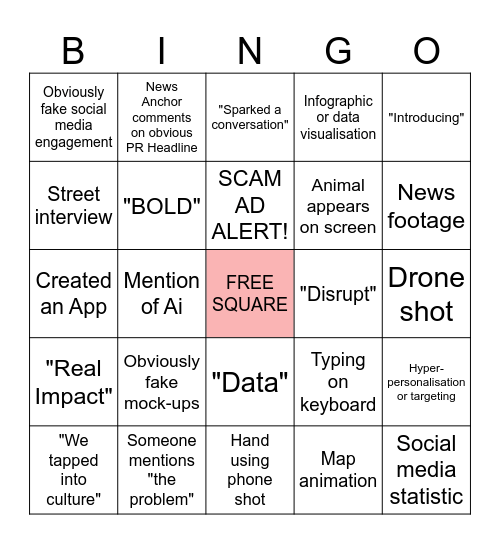 Cannes and Cans Case Study Bingo Card