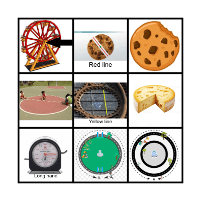 Name the parts of a circle Bingo Card