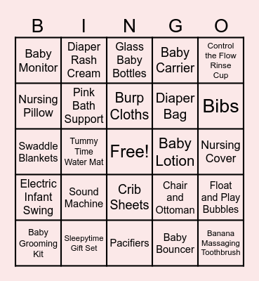 Registry BINGO Card