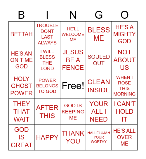 Bethesda's Friends and Family Picnic Bingo Card