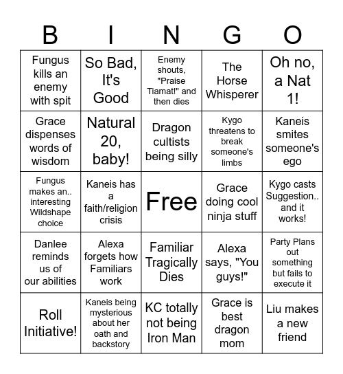 DnD Bingo (Hoard) Bingo Card