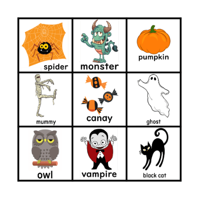 1.2年 ハロウィン Bingo Card