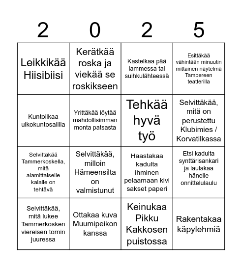 Samoajien Tampere-bingo Card