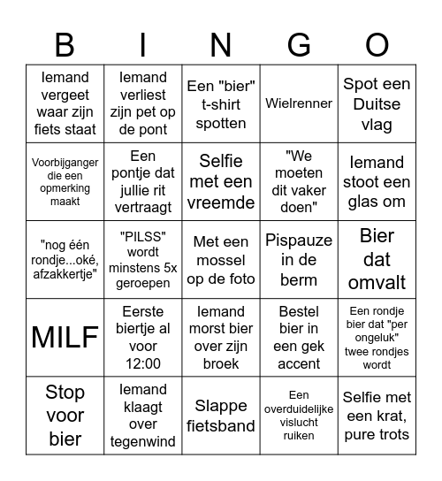 BIER FIETS BINGO Card
