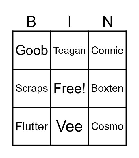 Twisted bingo Card