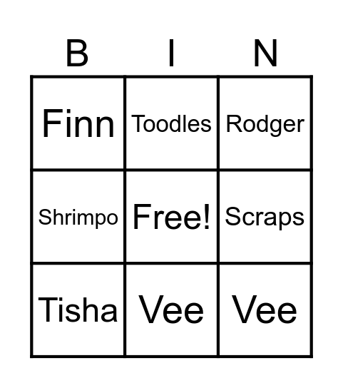 Twisted bingo Card